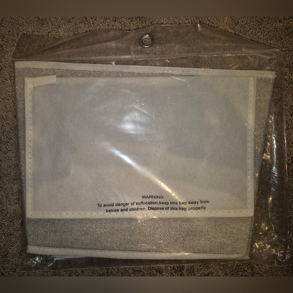 Simplify Large Beige Jute Storage Tote Bin NWT - Picture 4 of 8